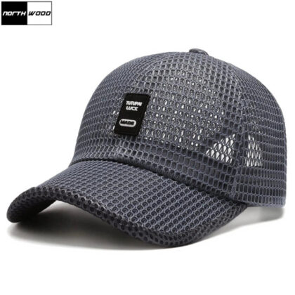 [NORTHWOOD] Men’s Mesh Baseball Cap Breathable Summer Caps Dad Hat Outdoor Fishing Hats Bone Gorras Snapback Trucker Cap