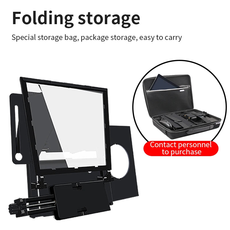 QIYE Q3 Foldable Teleprompter for 12 Tablet Phones iPad Prompting Phones Camera Shooting Tablet Prompter - Image 5