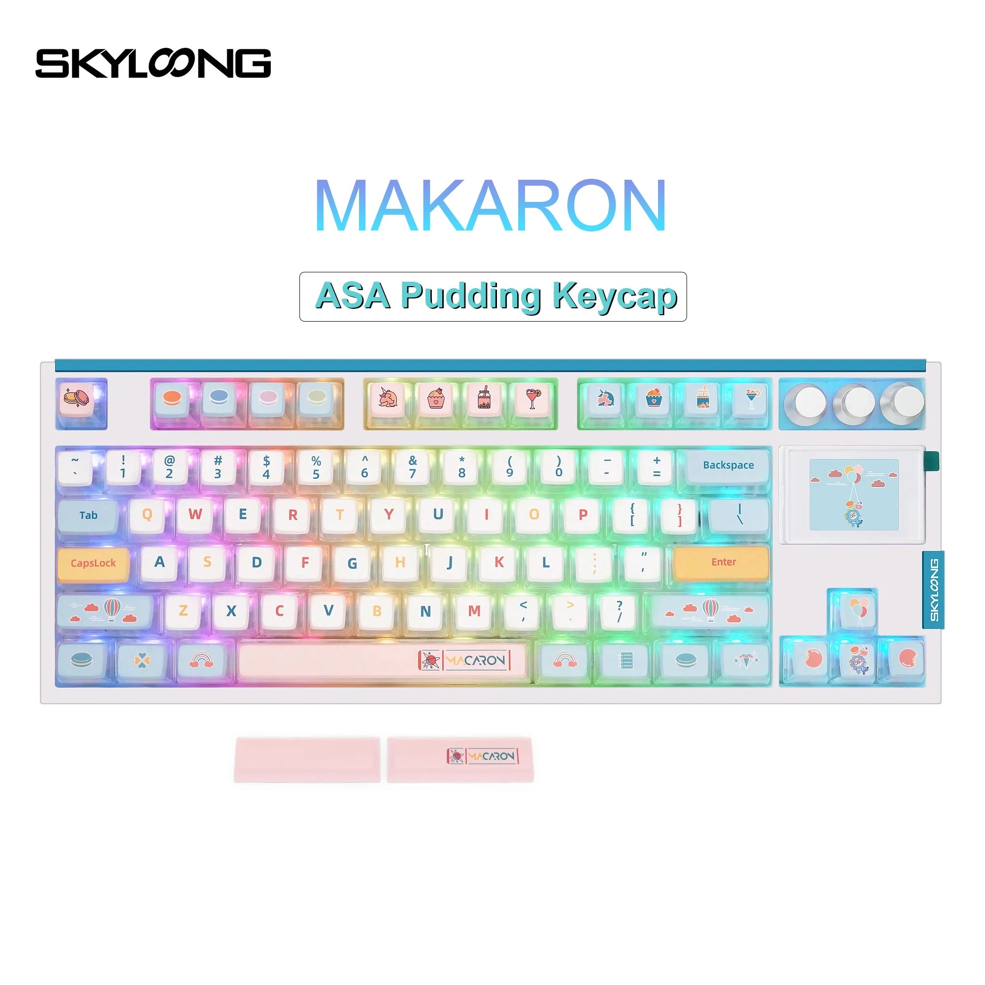 SKYLOONG GK87 Pro 3-Mode Wireless Mechanical Keyboard Full-Key Hot-Swappable 1.7inch RGB Screen Custom Low latency Game Keyboard - Image 2