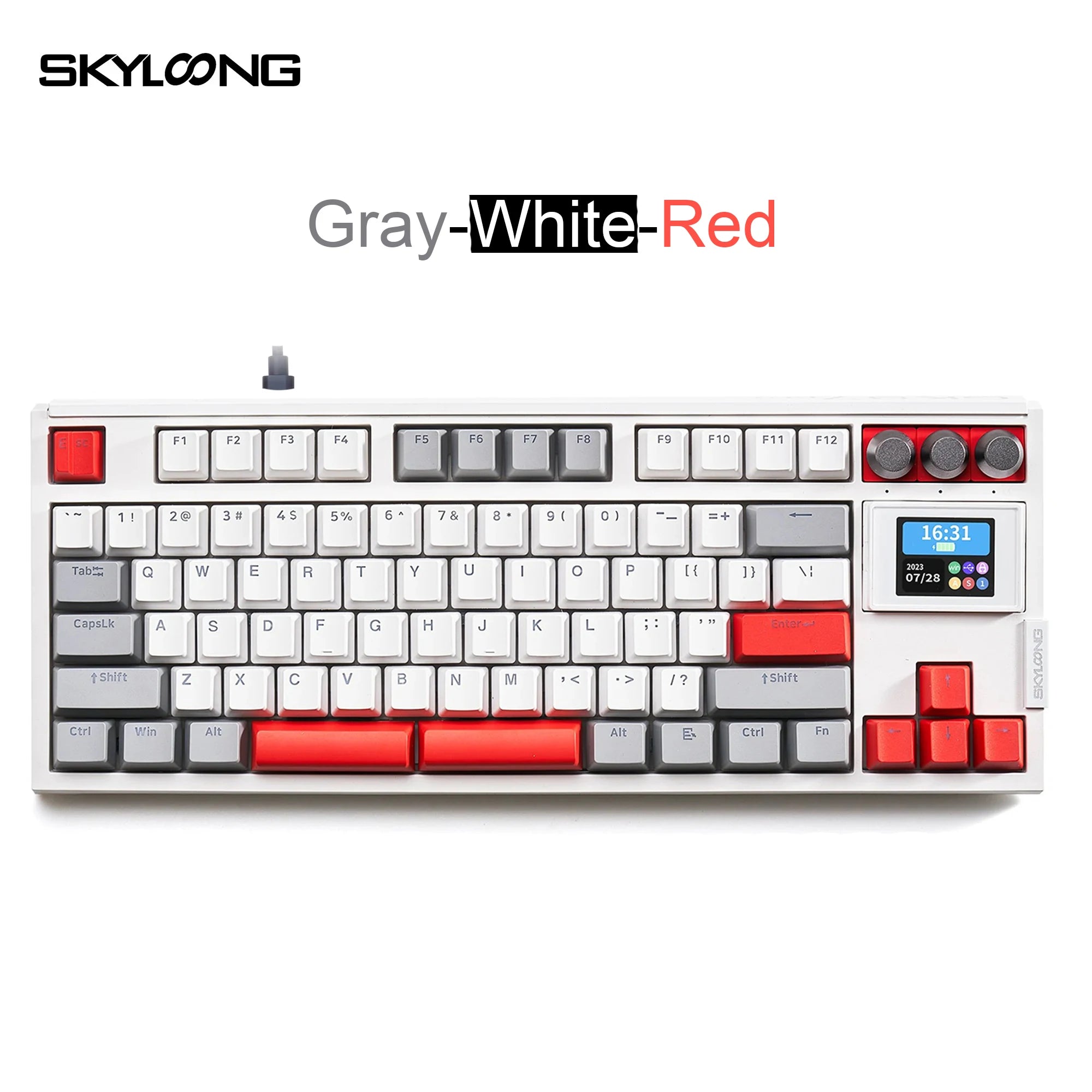 SKYLOONG GK87 Pro 3-Mode Wireless Mechanical Keyboard Full-Key Hot-Swappable 1.7inch RGB Screen Custom Low latency Game Keyboard - Image 5